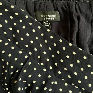 Flowy Polk Dot Navy Skirt